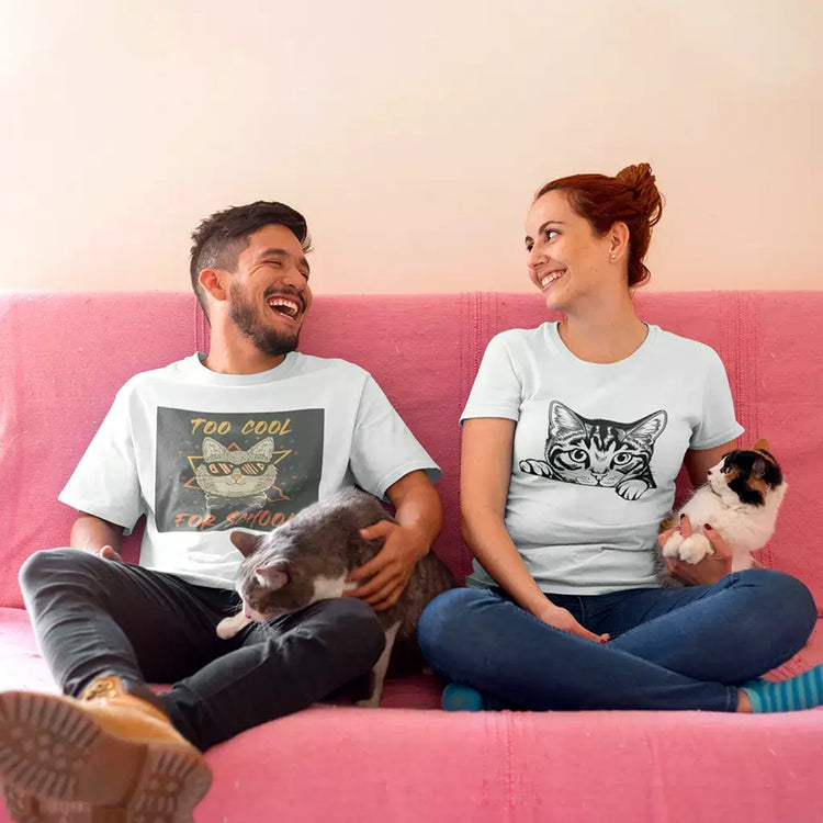 Unisex ρούχα με αστείες και καλλιτεχνικές εκτυπώσεις γατών