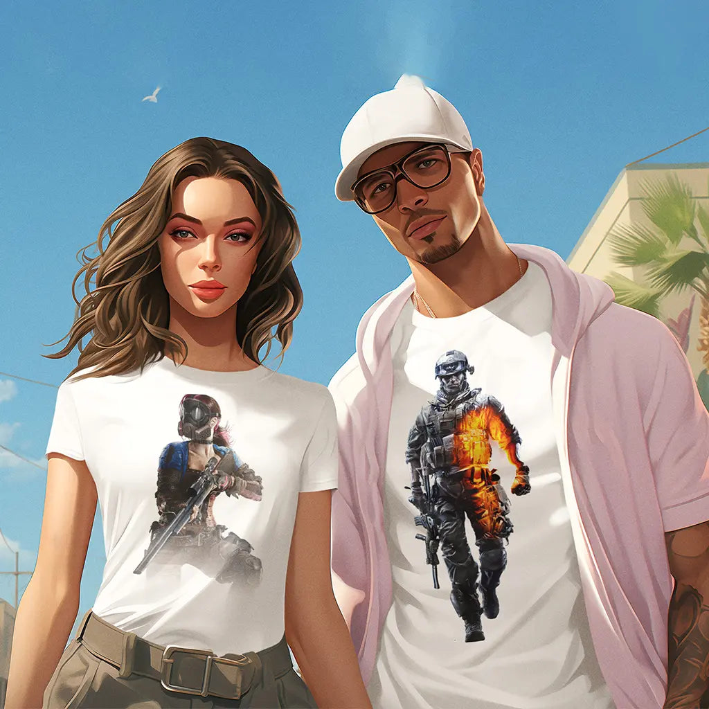 Unisex T-shirts και hoodies με gaming designs & custom εκτύπωση για Gamers