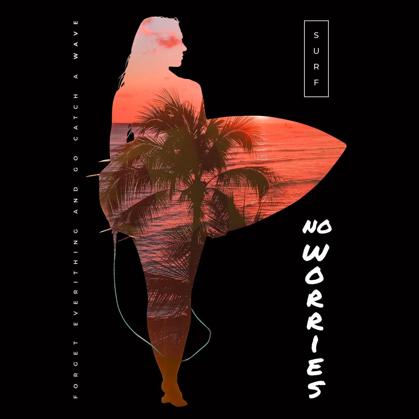 Surf Sunset | Tropical Beach Vibes T-Shirt & Hoodie Collection