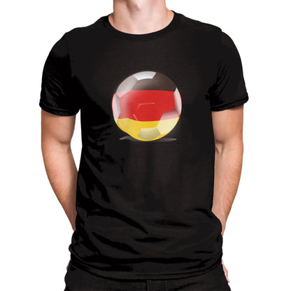 A powerful design featuring a Germany flag football on a black t-shirt – bold fan statement. Ένα δυναμικό σχέδιο με ποδοσφαιρική μπάλα και τη σημαία της Γερμανίας σε μαύρο t-shirt – μια τολμηρή δήλωση φιλάθλου.