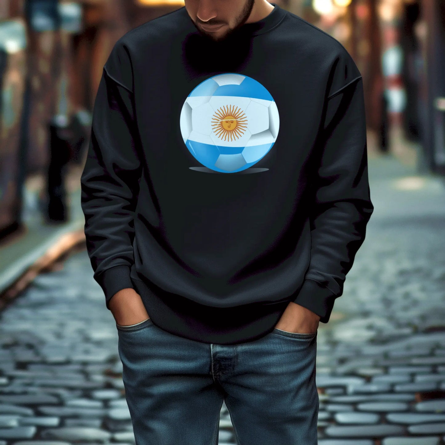 Albiceleste passion embodied in this modern black sweatshirt – Το πάθος της Albiceleste αποτυπωμένο σε μοντέρνο μαύρο φούτερ