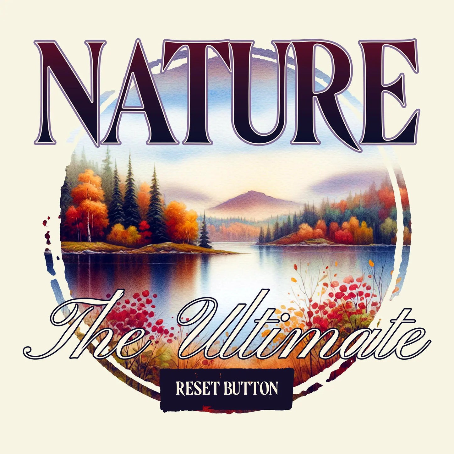 Artistic scenic landscape with mountains, lake and serene colors – Καλλιτεχνικό τοπίο με βουνά, λίμνη και γαλήνιες αποχρώσεις