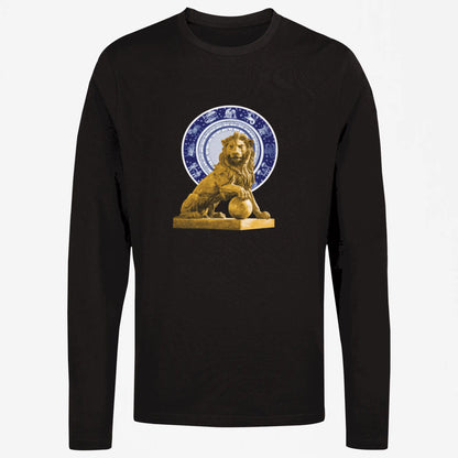 Astrology Leo black long sleeve bold style – Μαύρο μακρυμάνικο Λέων με έντονο αστρολογικό print.