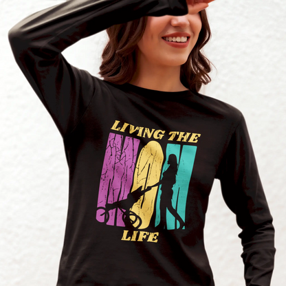 Black Long sleeve shirt for mom and baby walks in cool weather / Μαύρο Μακρυμάνικο για βόλτες μαμάς και μωρού σε δροσερό καιρό