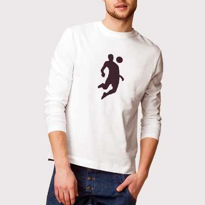 Black long sleeve με dynamic football silhouette - μακρυμάνικη για αθλητικό style όλη τη χρονιά