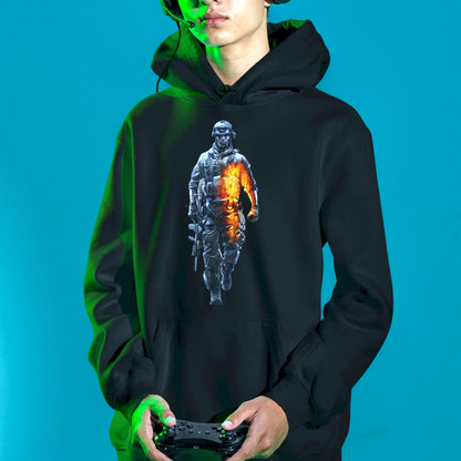Black ops hoodie with tactical design - Μαύρο φούτερ ειδικών αποστολών