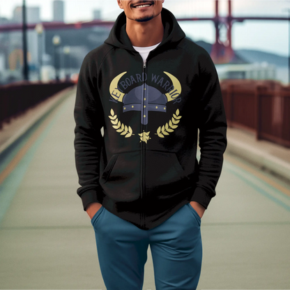 Black zip hoodie with premium keyboard warrior design - Μαύρο zip hoodie με premium keyboard warrior design για professional gaming look