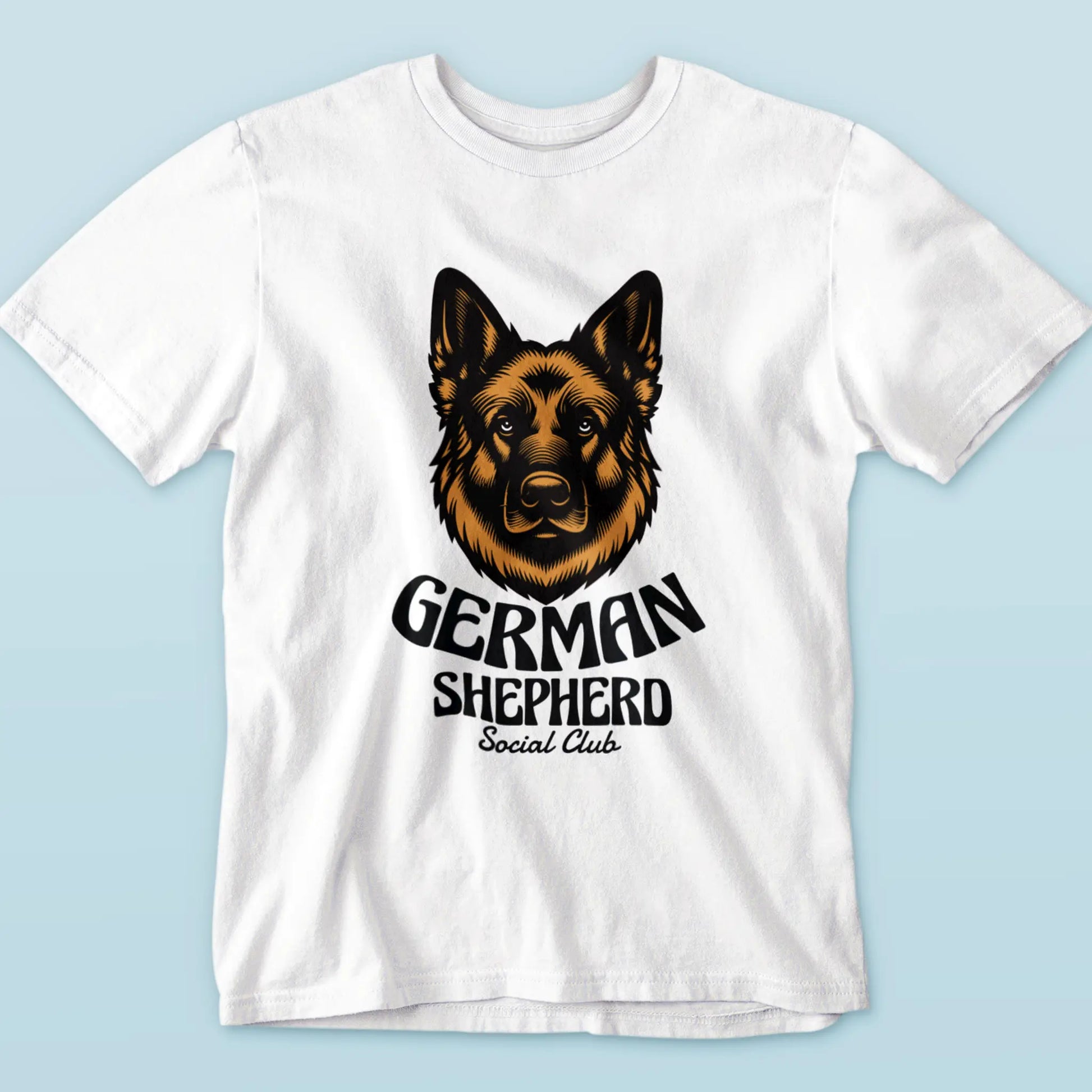 Classic German Shepherd λευκό κοντομάνικο μπλουζάκι - vintage dog design ποιμενικός σκύλος social club crewneck comfort wear
