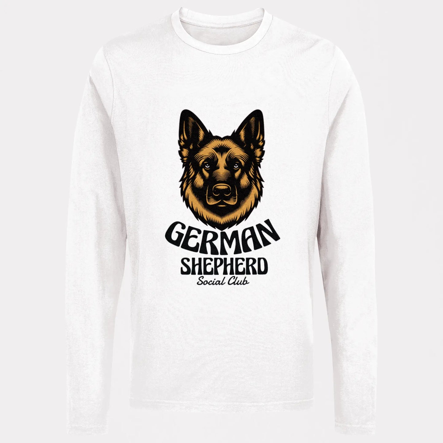 Classic German Shepherd λευκή μακρυμάνικη μπλούζα - vintage dog design ποιμενικός σκύλος social club longsleeve pet lover