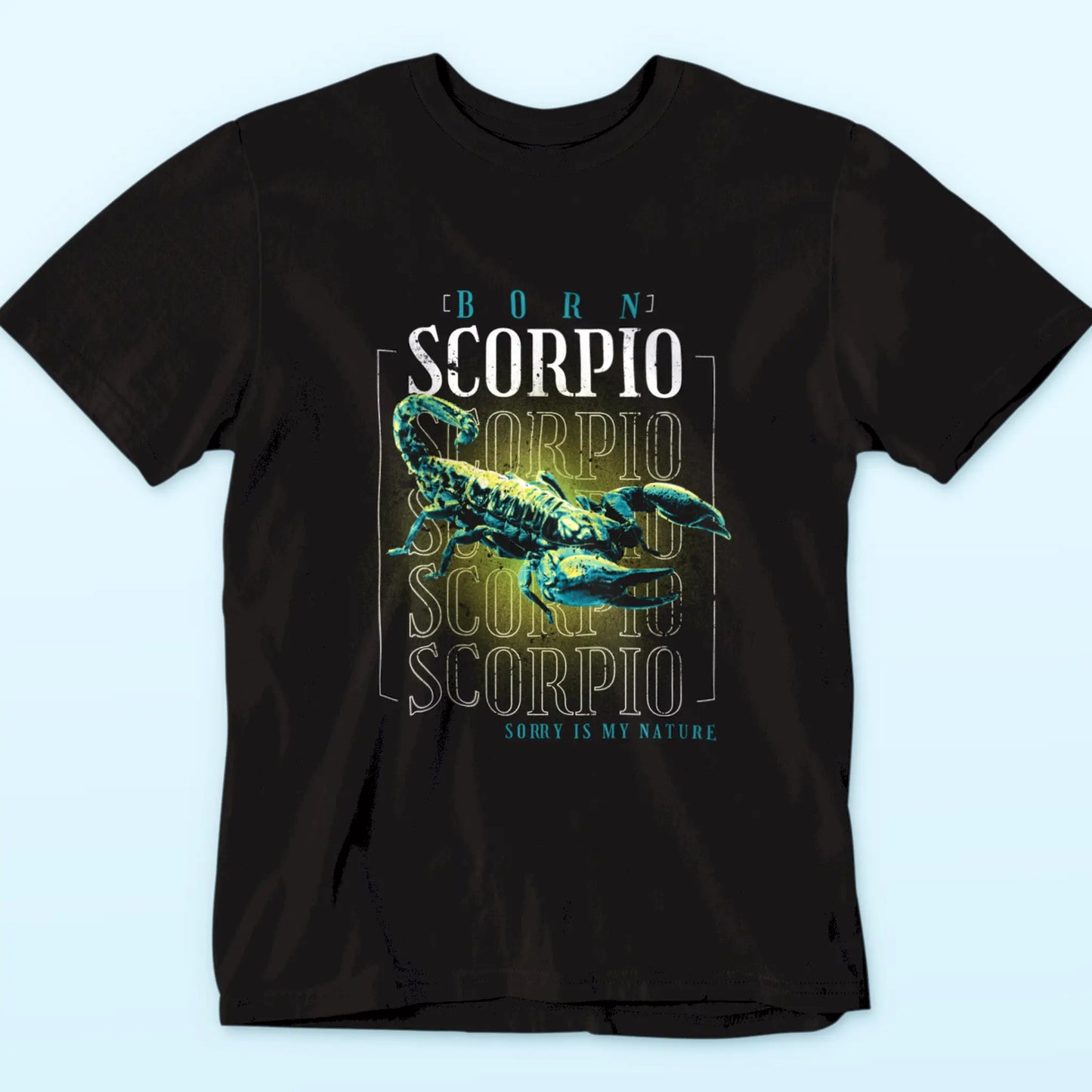 Crisp black Scorpio zodiac tee featuring modern design with honest nature acceptance and mysterious vibe / Μαύρο κοντομάνικο μπλουζάκι ζώδιο Σκορπιός με μοντέρνο σχέδιο, αποδοχή της φύσης και μυστηριώδη ατμόσφαιρα