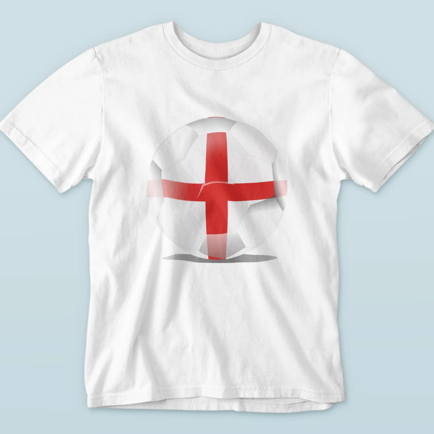 England national team white t-shirt με realistic football - λευκό αγγλικής ομάδας κοντομάνικο μπλουζάκι football passion 