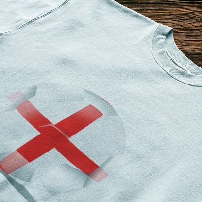 Λευκή μπλούζα England soccer με flag ball graphic - white shirt αγγλική σημαία ποδοσφαίρου σχέδιο classic 