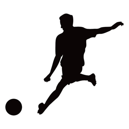 Football player silhouette action shot με football kick - ποδοσφαιριστής σκιαγραφία σε δυναμική κίνηση μπάλα 
