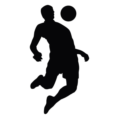 Football player silhouette in action receiving ball - Δυναμικός ποδοσφαιριστής σε κίνηση δέχεται μπάλα, minimalist athletic sports design