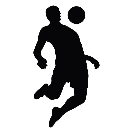 Football player silhouette in action receiving ball - Δυναμικός ποδοσφαιριστής σε κίνηση δέχεται μπάλα, minimalist athletic sports design