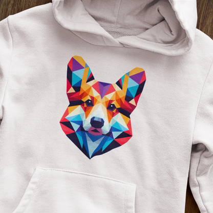 Fun dog design on comfy white hoodie – Άνετο λευκό hoodie με παιχνιδιάρικη σκυλίσια προσωπικότητα.