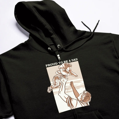 Functional black zip hoodie for busy fathers and children's outdoor activities / Πρακτική μαύρη ζακέτα με κουκούλα για πολυάσχολους μπαμπάδες και εξωτερικές δραστηριότητες παιδιών