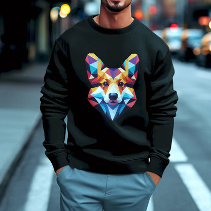 Graphic black sweatshirt with dog print that pops – Μαύρο Φούτερ με σκύλο που κλέβει την παράσταση μέσα σε απόλυτα streetwear πλαίσιο.