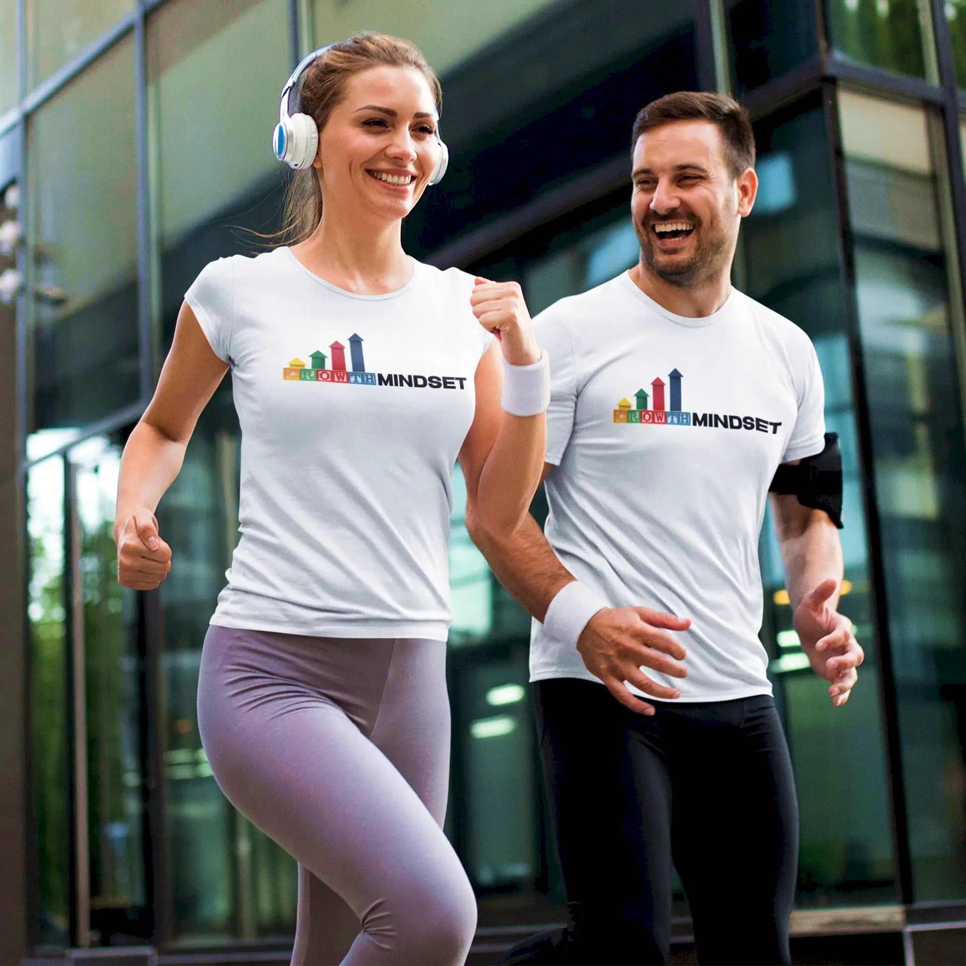 Growth Mindset with Arrows Unisex and Women Slim fit