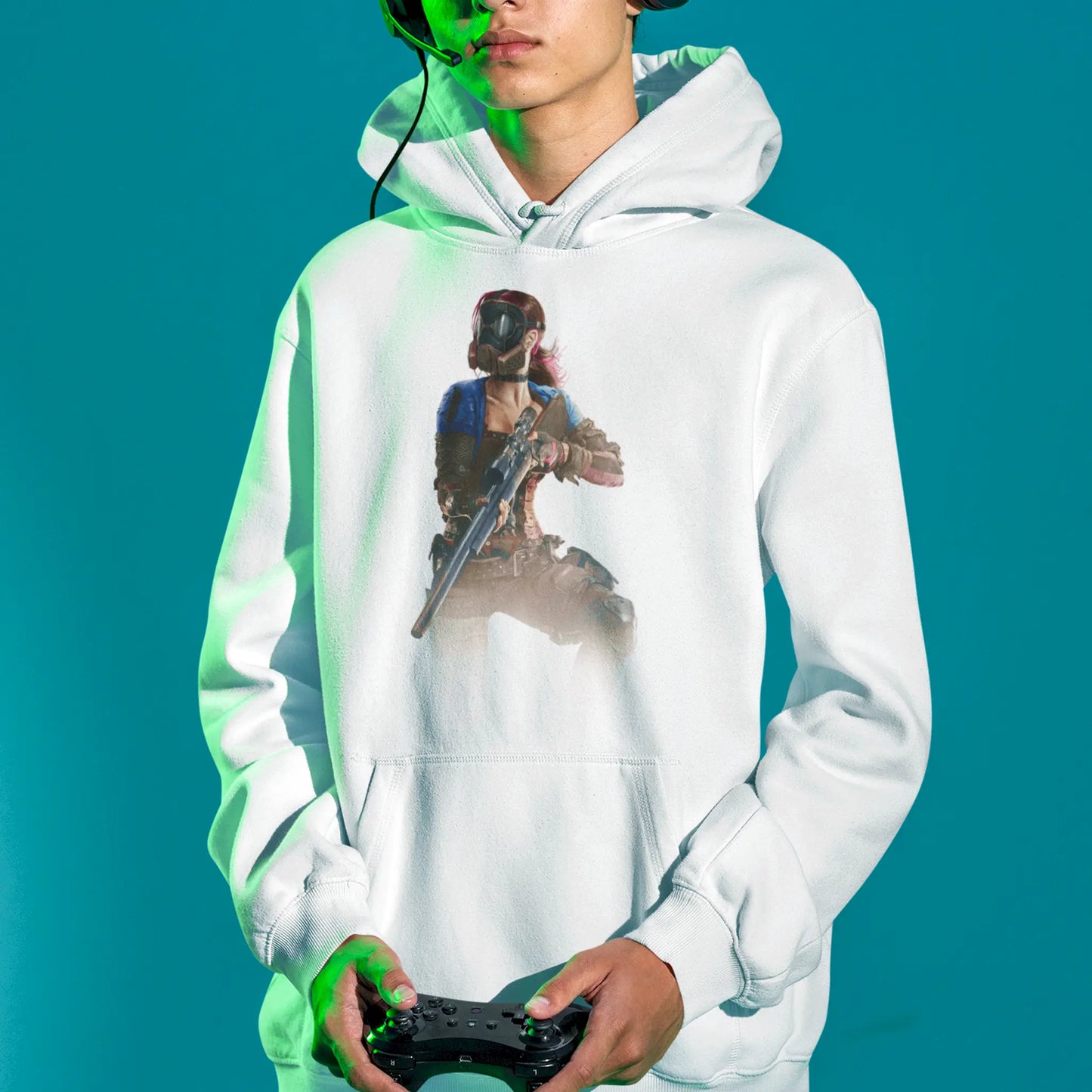 H1Z1 zombie design on a crisp white hoodie – ιδανικό για τον gamer που ξεχωρίζει