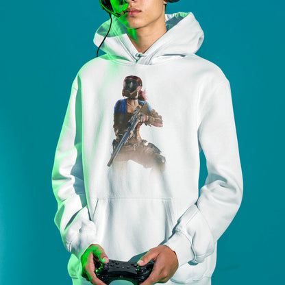 H1Z1 zombie design on a crisp white hoodie – ιδανικό για τον gamer που ξεχωρίζει
