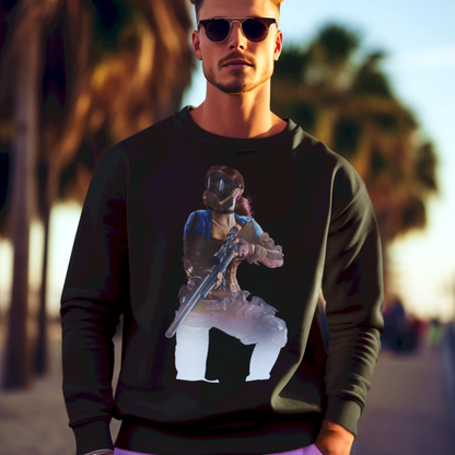 H1Z1 zombie design on a sleek black crewneck – ζεστασιά και στυλ για τον gamer