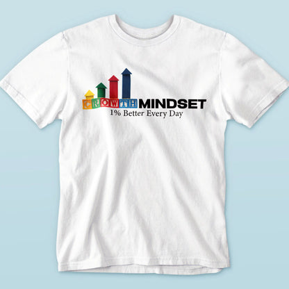 Inspirational design focused on  personal growth over white tee – Εμπνευσμένο design με έμφαση την αυτοβελτίωση πάνω σε λευκή μπλούζα