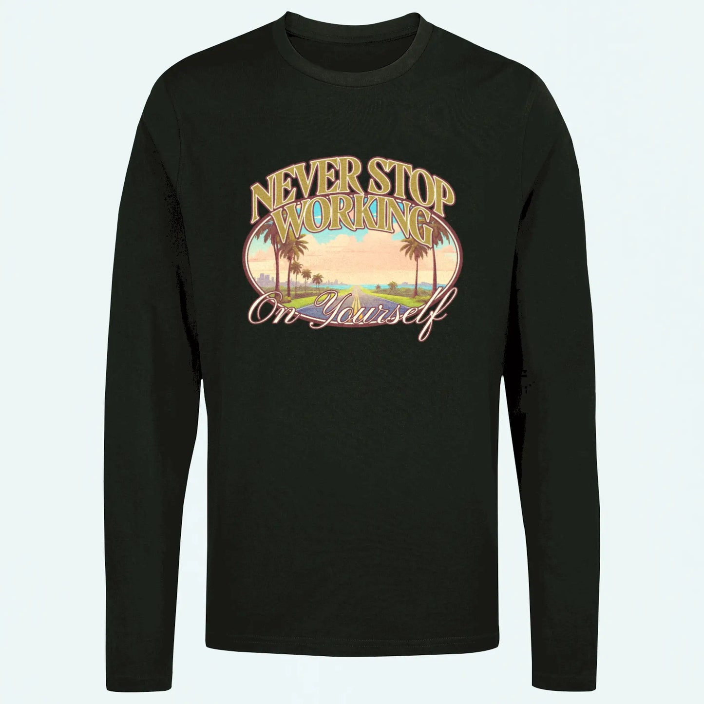 Inspirational journey design on black long sleeve – Μαύρο μακρυμάνικο με σχέδιο που συμβολίζει το ταξίδι της ζωής