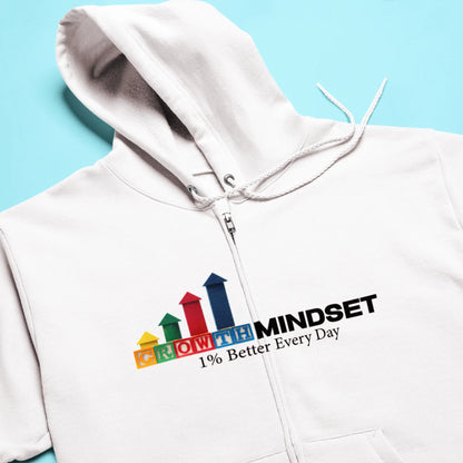 Layered streetwear style with white zip hoodie and mindset message – Πολυεπίπεδο streetwear στυλ με λευκή ζακέτα και μήνυμα νοοτροπίας