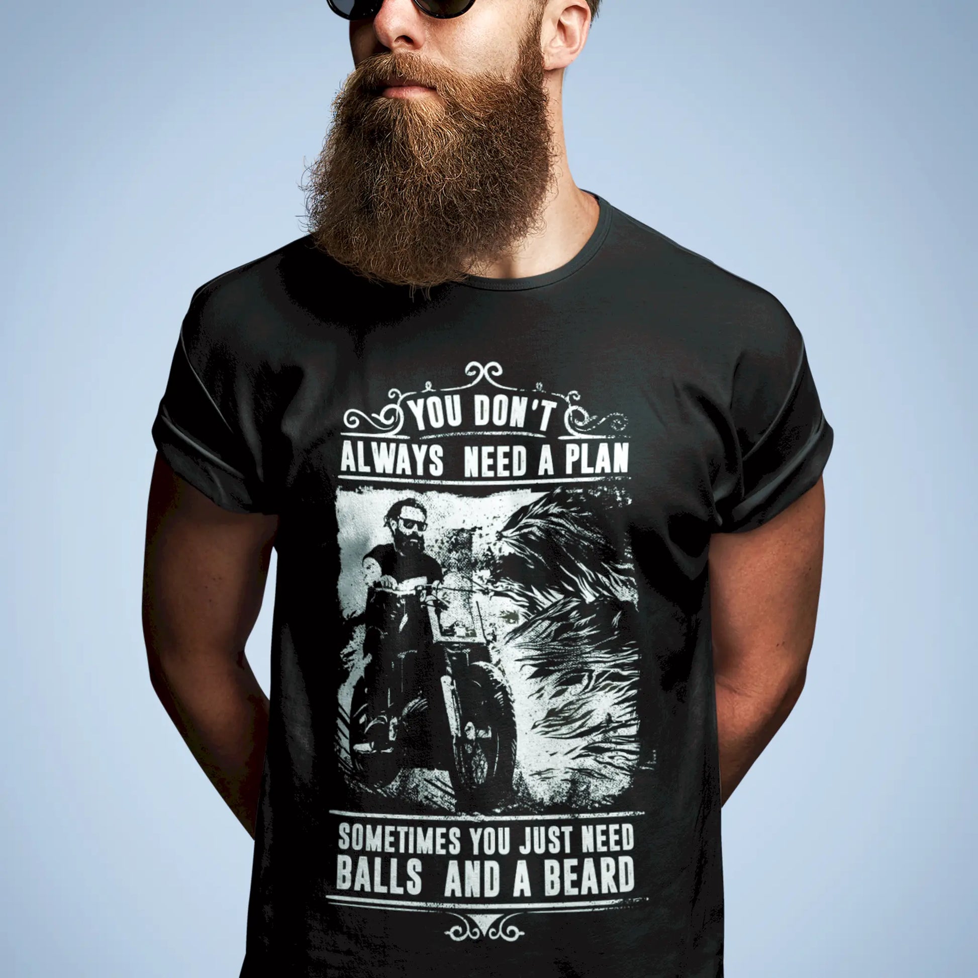 Raw masculine energy on black t-shirt - Ωμή αντρική ενέργεια σε μαύρο t-shirt για authentic rebels