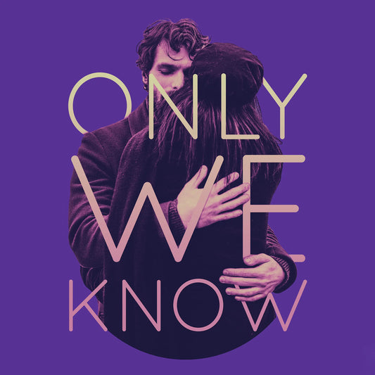 Romantic couple embrace design only we know intimate love connection purple aesthetic - Ρομαντικό ζευγάρι αγκαλιά design μόνο εμείς ξέρουμε, οικεία αγάπη με μωβ αισθητική