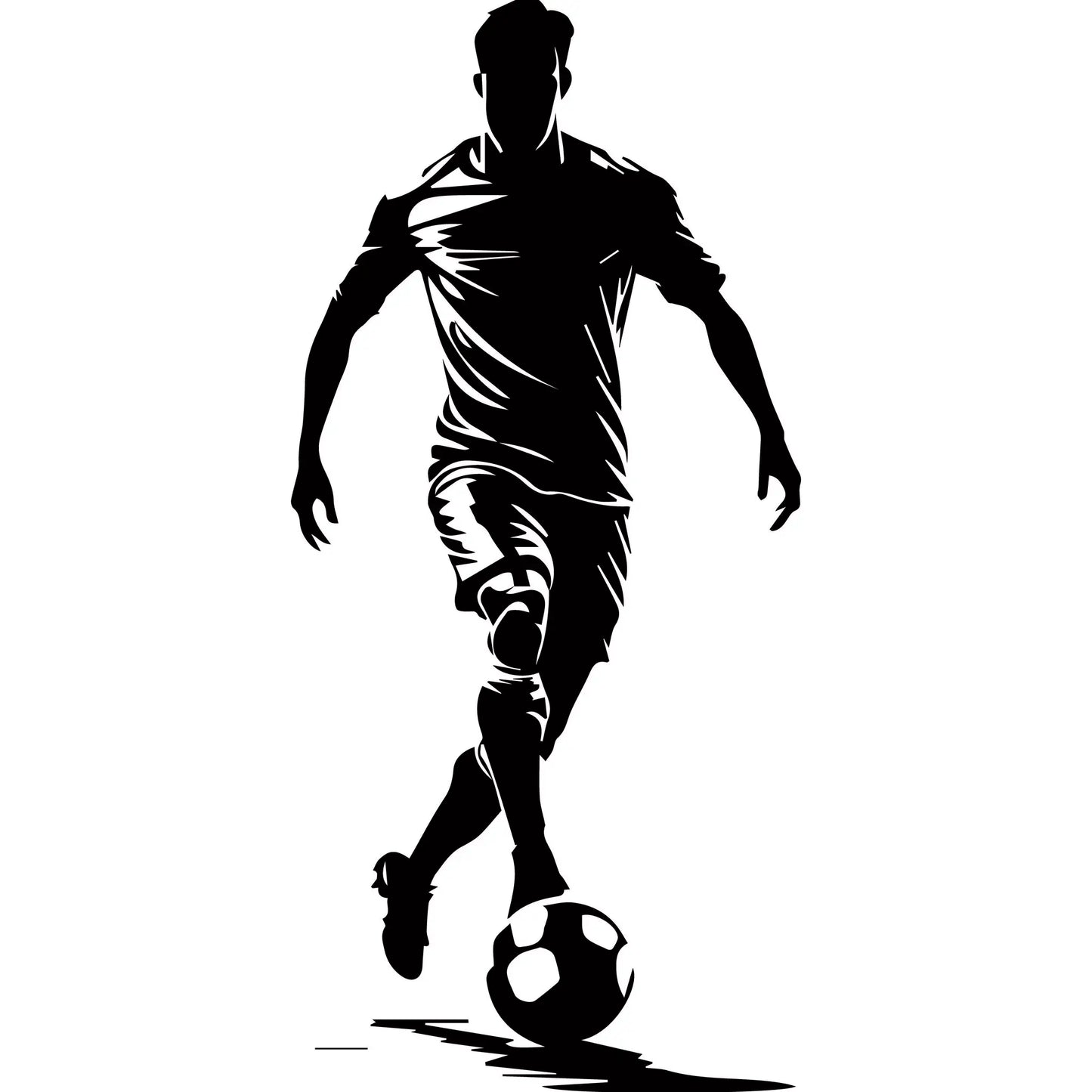 Skilled football player executing perfect dribble - τεχνική αριστεία και κίνηση σε μαύρη σιλουέτα με football detail