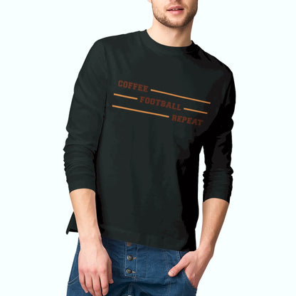 Statement black shirt with espresso-soccer mood – Μαύρη μπλούζα με διάθεση espresso και μπάλα