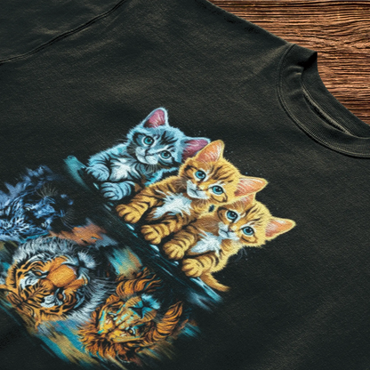 Statement black tee with fierce animal reflections – Μπλουζάκι που ενώνει το cute με το wild σε δυναμικό print