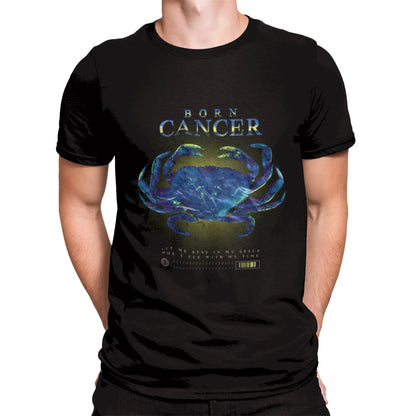 Streetwear cancer tee in black featuring raw emotional typography about personal boundaries and self-protection / Streetwear μπλουζάκι Καρκίνος σε μαύρο με ωμή συναισθηματική τυπογραφία για προσωπικά όρια και αυτοπροστασία