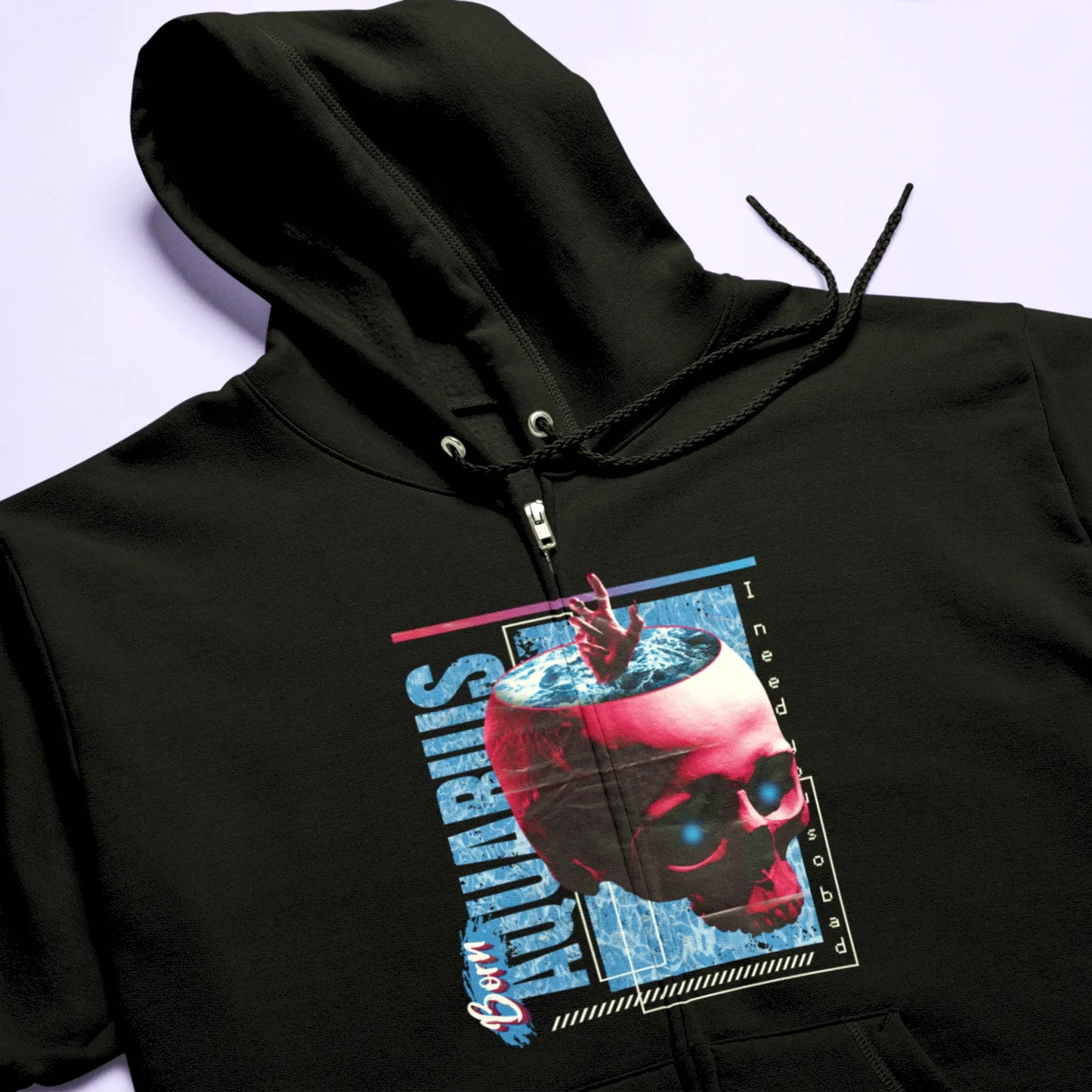 Stylish black zip-up for modern astrology enthusiasts who value urban functionality / Μοντέρνα μαύρη ζακέτα για μοντέρνους αστρολογικούς λάτρεις που εκτιμούν την urban λειτουργικότητα