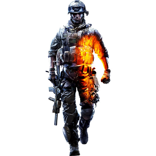 Tactical soldier emerging from battlefield flames - Στρατιώτης με τακτικό εξοπλισμό αναδύεται από φλόγες μάχης με hyperrealistic λεπτομέρειες και dramatic lighting effects