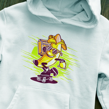 This white hoodie with a playful banana design adds a fresh and funny twist to casual wear - Λευκό hoodie με παιχνιδιάρικο σχέδιο μπανάνας δίνει φρέσκια και αστεία πινελιά στο casual ντύσιμο_result