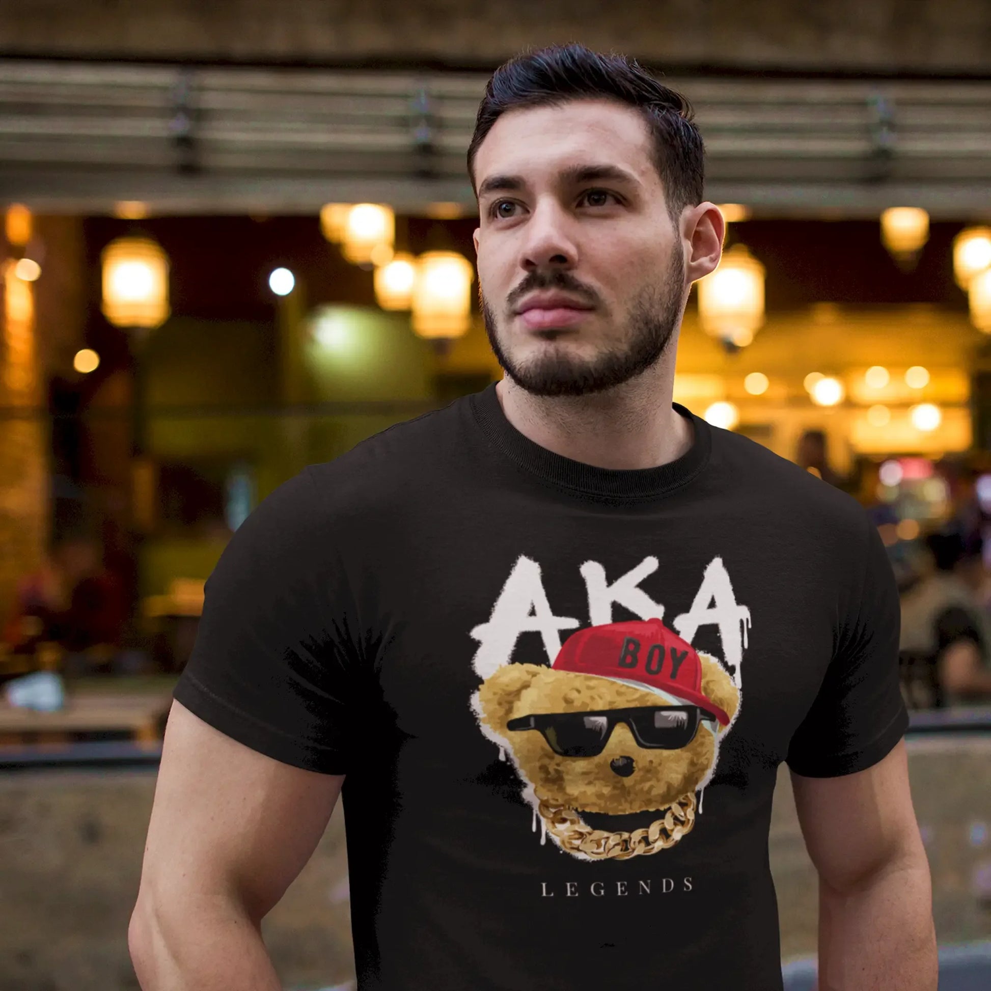 Urban-style legendary teddy bear on black tshirt – Αστικού στυλ θρυλικά αρκουδάκια σε μαύρη μπλούζα_result