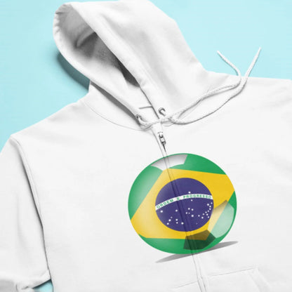 Vibrant Brazilian zip hoodie with clean sporty style – Ζωντανό zip hoodie Βραζιλίας με καθαρό σπορ στυλ