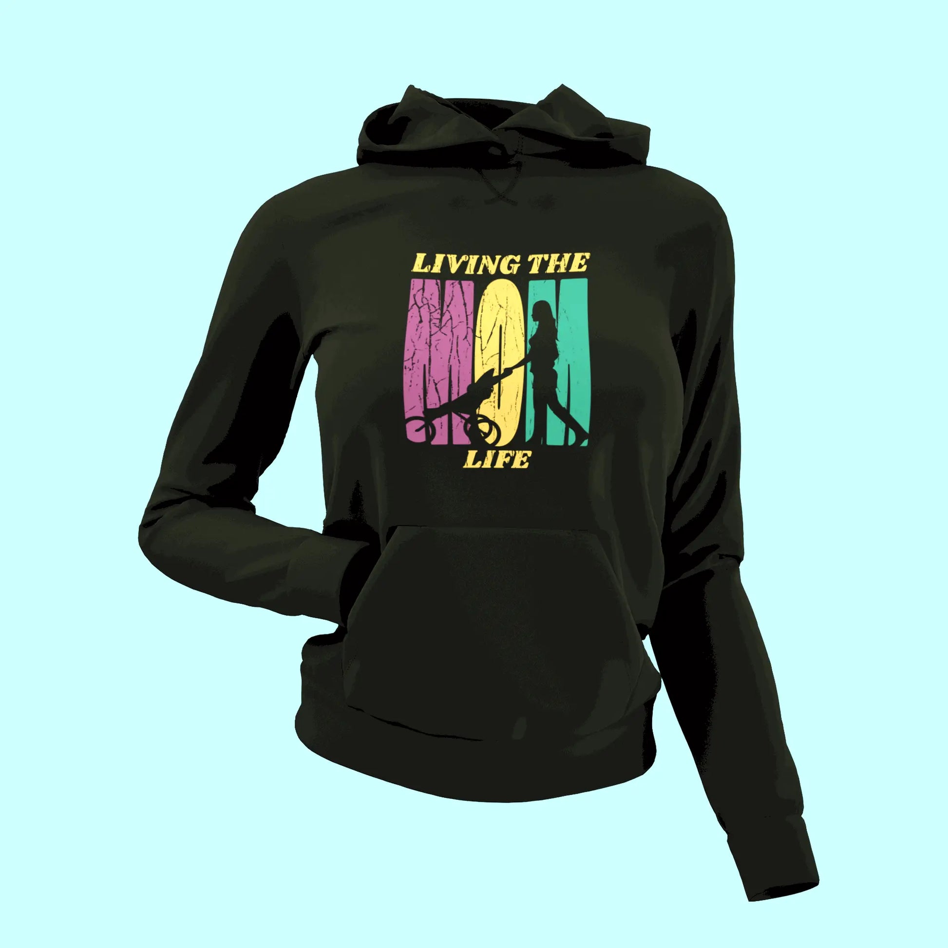 Warm black hoodie for mom and baby outdoor moments / Ζεστό μαύρο hoodie για εξωτερικές στιγμές μαμάς και μωρού