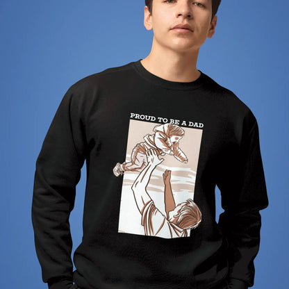 Warm black sweatshirt for dad and child adventures in the playground / Ζεστό μαύρο φούτερ για περιπέτειες μπαμπά και παιδιού στη παιδική χαρά