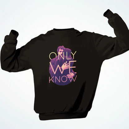 Warm black sweatshirt showcasing sacred space where two souls meet in perfect understanding - Ζεστό μαύρο φούτερ που δείχνει ιερό χώρο όπου δύο ψυχές συναντιούνται σε τέλεια κατανόηση