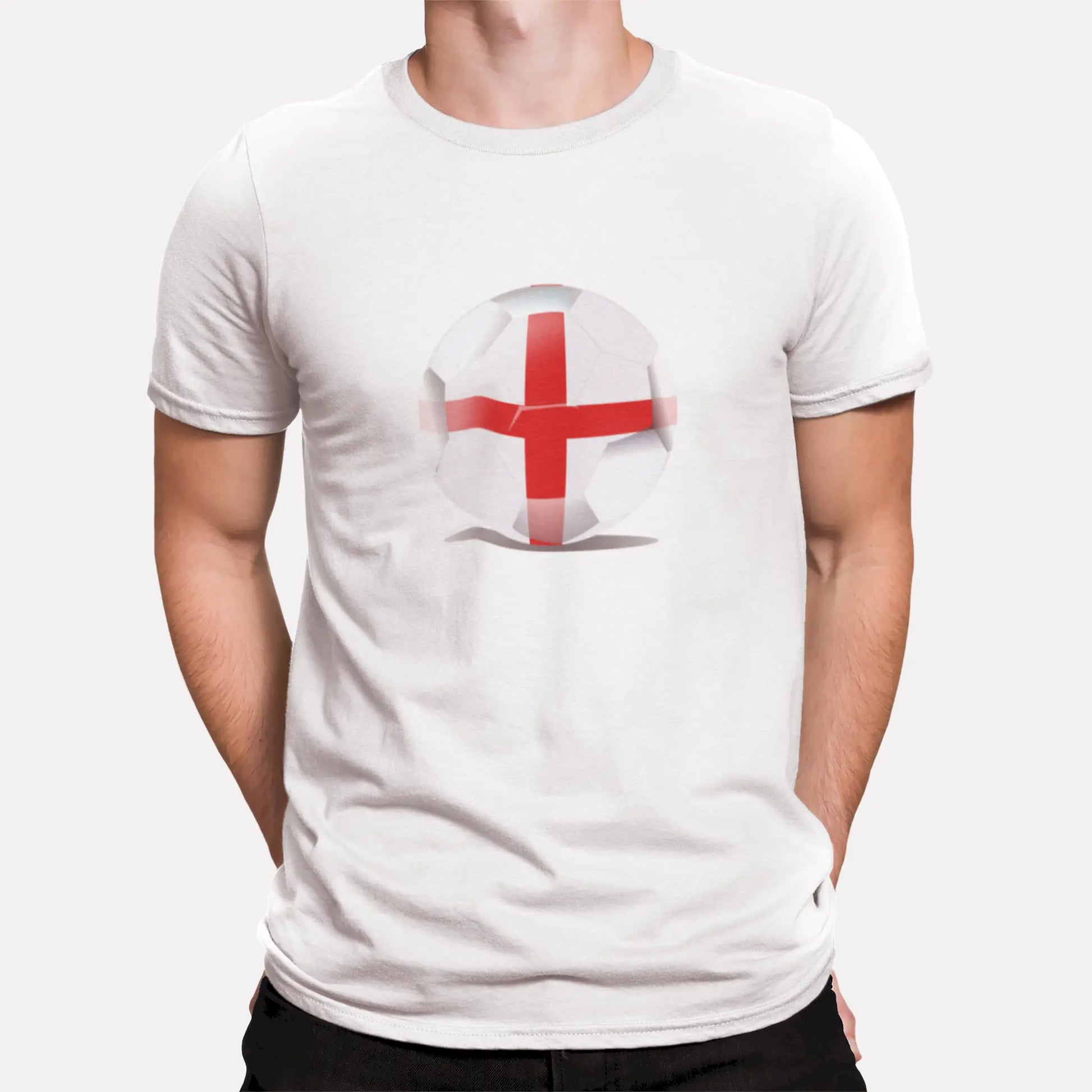 White England football tee football flag design - λευκό αγγλικό ποδοσφαιρικό t-shirt Three Lions pride 