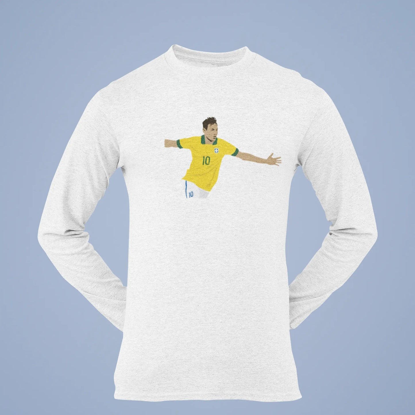 White long sleeve that celebrates Neymar Jr.’s expression in art form. | Λευκή μακρυμάνικη που γιορτάζει την έκφραση του Neymar Jr. ως τέχνη.