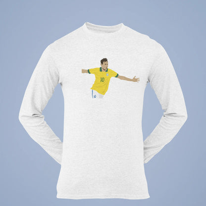 White long sleeve that celebrates Neymar Jr.’s expression in art form. | Λευκή μακρυμάνικη που γιορτάζει την έκφραση του Neymar Jr. ως τέχνη.