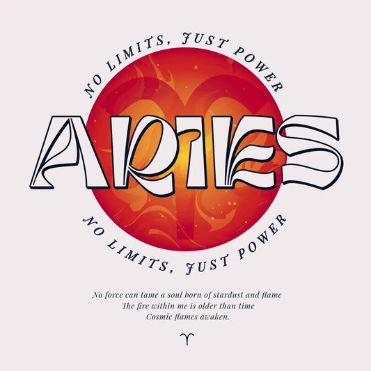 Aries No Limits Just Power | Κριός Ζώδιο T-Shirt, Hoodie & Astrology Apparel